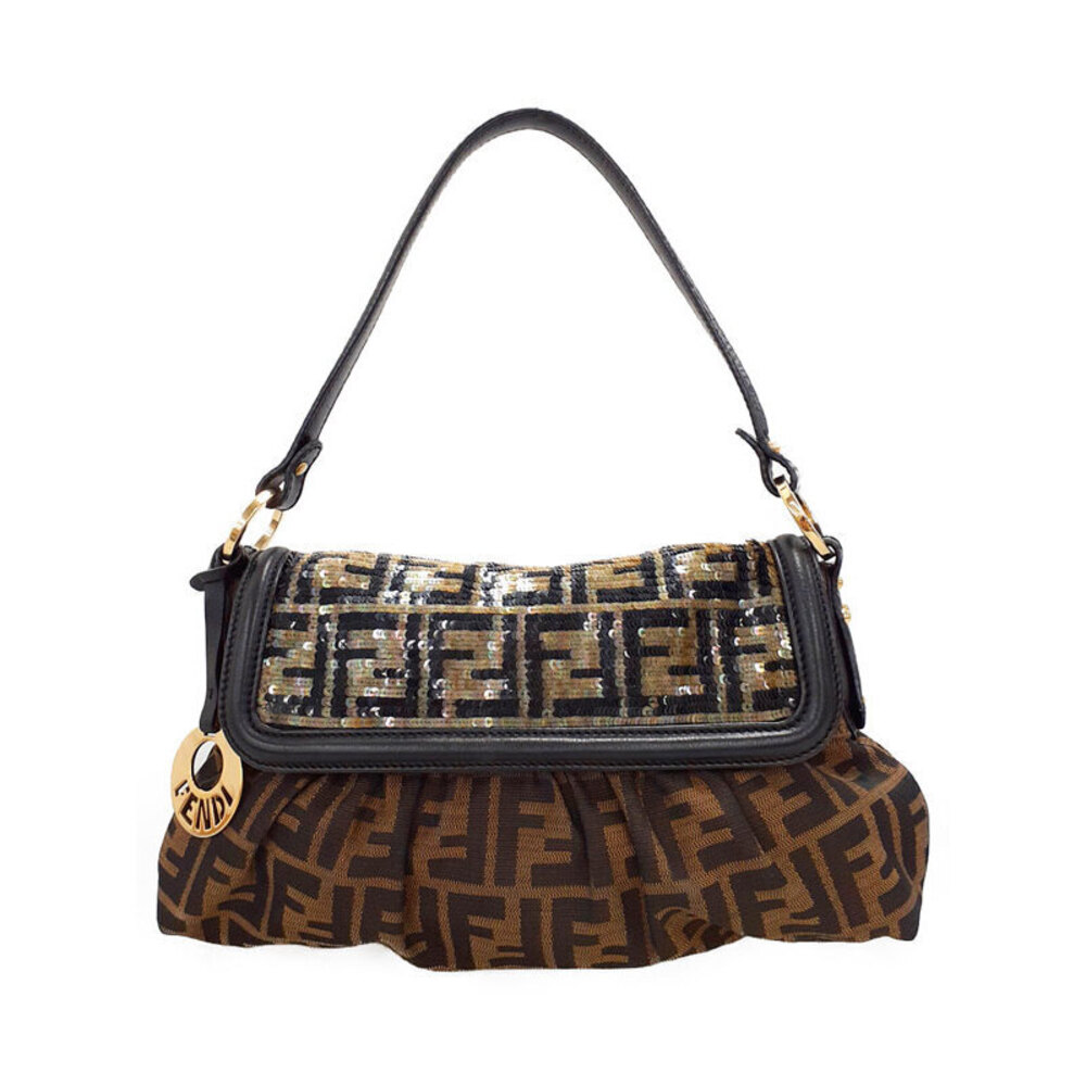 FENDI Zucca Sequin Semi Shoulder Bag